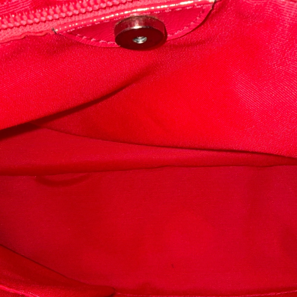 Coach Brown Signature Tote with Pink and White Stripe - Picture 10 of 14
